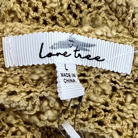 New With Tags Love Tree Gold Sweater with Sexy Knotted Open Back Size Large - Picture 7 of 10